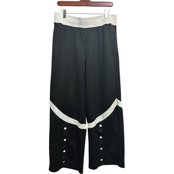 Jordan (Her)itage Women's Loose Fit Suit Pants Black Snap Detail Detail Size L - Picture 1 of 7